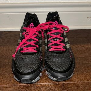 Adidas | Women Pink, Silver, and Black Springblade Sneakers | Mesh | Size 11